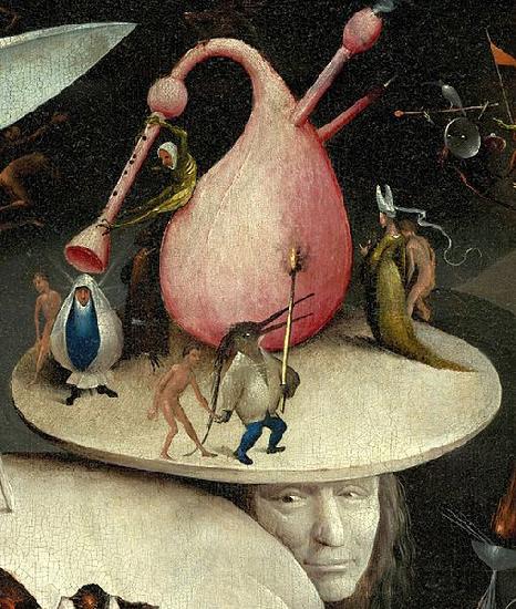 Hieronymus Bosch The Garden of Earthly Delights, right panel - Detail disk of tree man France oil painting art